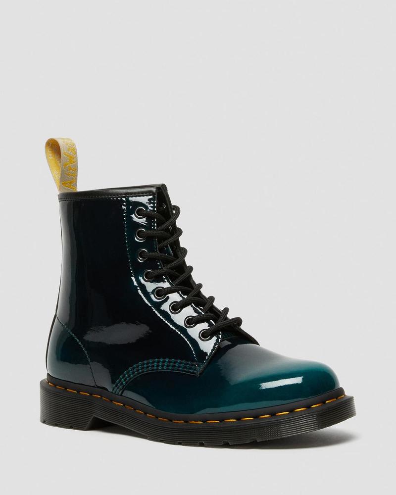 Botas con Cordones Dr Martens Vegan 1460 Gloss Mujer Negros | MX 557WNB